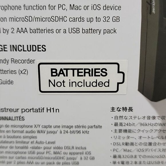 Zoom H1N NIB Black Digital Voice Handy Recorder 'Discontinued' Portable Audio - Picture 5 of 6